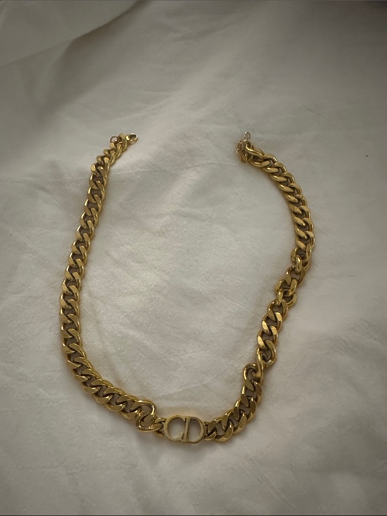 Jewelry - Gold Chunky Chain Necklace with 'CD' LogoNo authentic but very well made